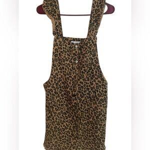 Animal Print Leopard Overall Dress with buttons & pockets🐆🖤